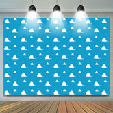 Lofaris Blue Sky White Clouds Kid Happy Birthday Party Backdrop